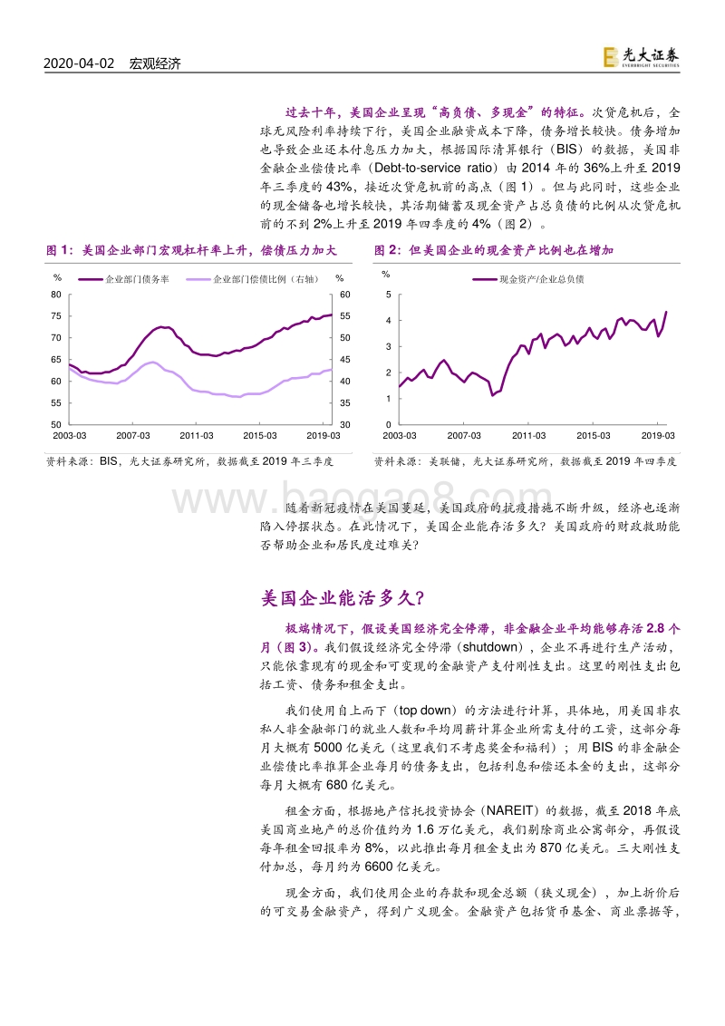 疫情宏观分析系列之二十一：若无纾困，美国企业或熬不到夏天.pdf_第2页