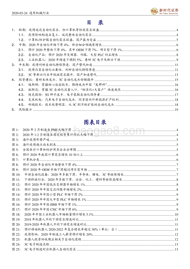 疫情对自动化行业影响：疫情抑制短期需求，中长期利好自动化渗透率提升.pdf_第2页