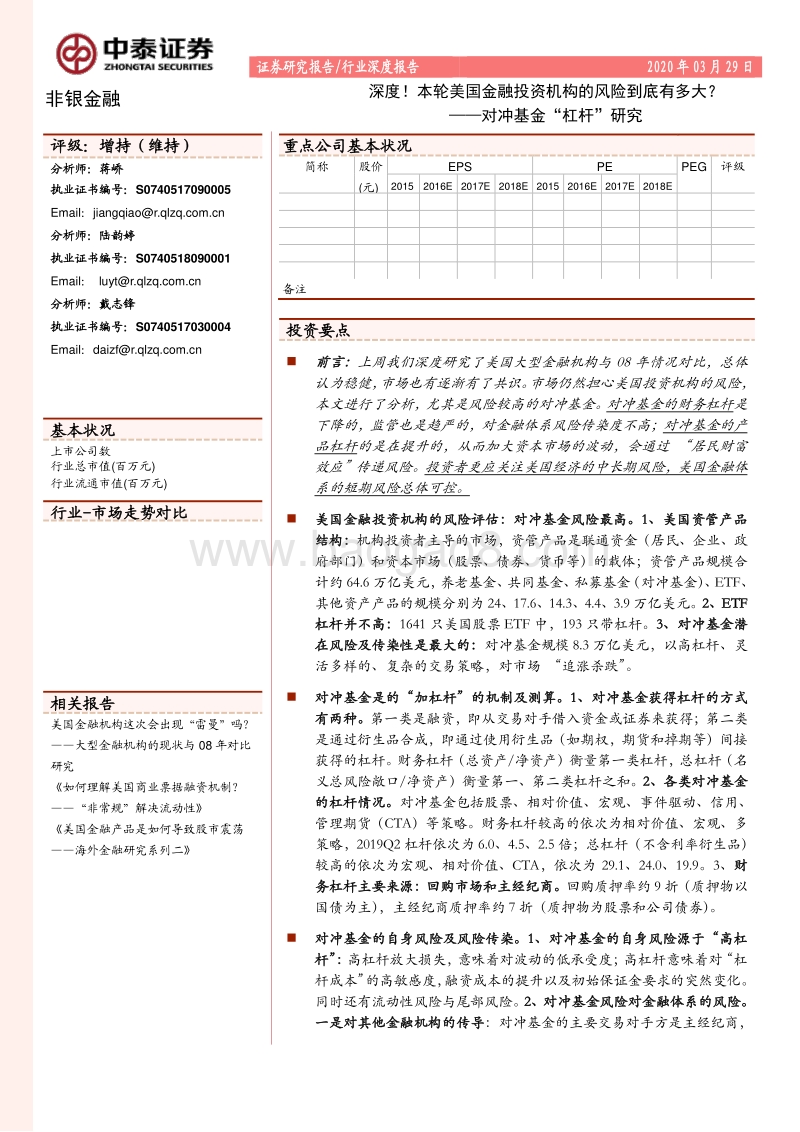 对冲基金“杠杆”研究：深度！本轮美国金融投资机构的风险到底有多大？.pdf_第1页