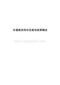 东盟能效现状及能效政策概述.docx