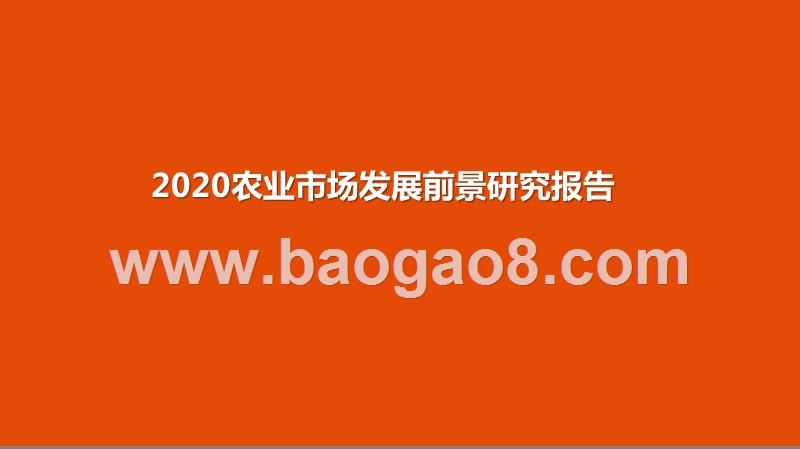 2020农业市场发展前景研究报告.pptx_第1页
