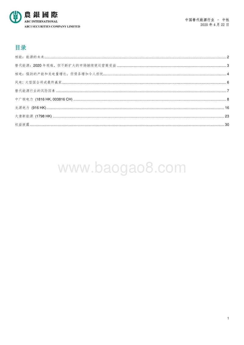 中国替代能源行业-核能：能源的未来.pdf_第2页
