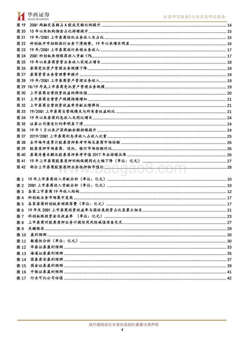 券商19年报&2020一季报综述：政策推动行业景气度继续回升，注册制强化投行业务马太效应.pdf_第4页