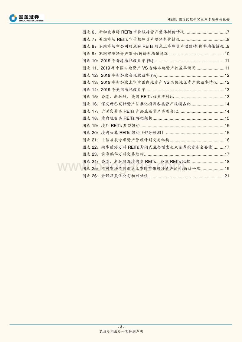 REITs国际比较研究系列专题分析报告：从国际估值比较，看公募REITs挑战和机会.pdf_第3页