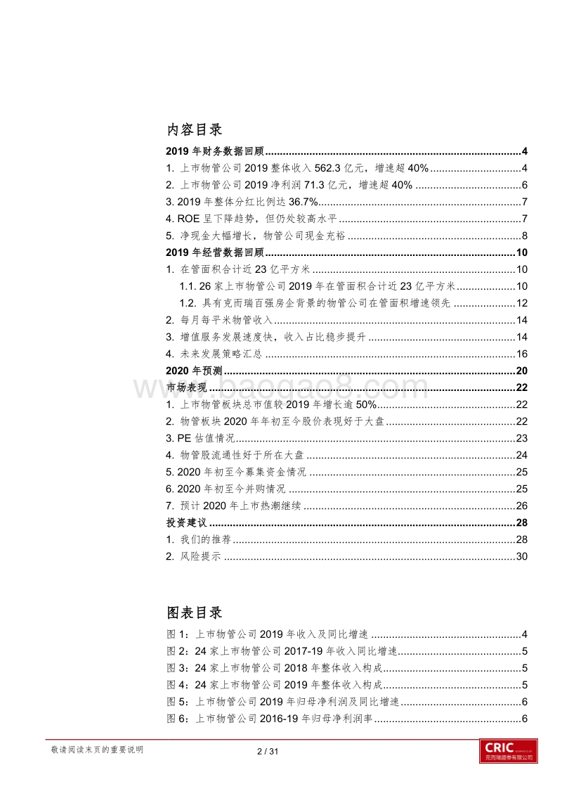 物管行业2019年年报综述及2020年市场展望：业绩亮眼，投资风口持续.pdf_第2页