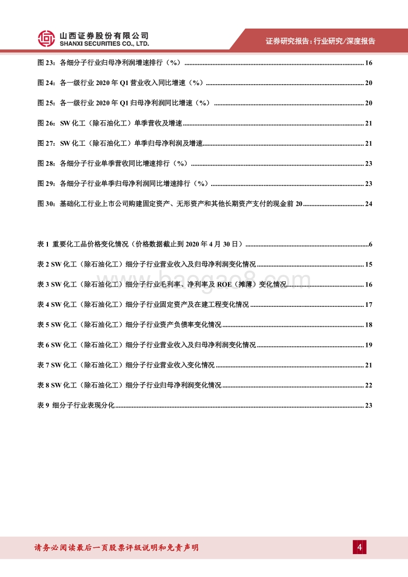 基础化工行业2019年&2020Q1业绩综述：行业景气度下行，扩张期告一段落，危中寻机.pdf_第4页