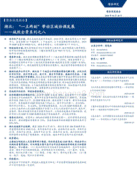 城投全景系列之八：湖北：“一主两副”带动区域协调发展.pdf