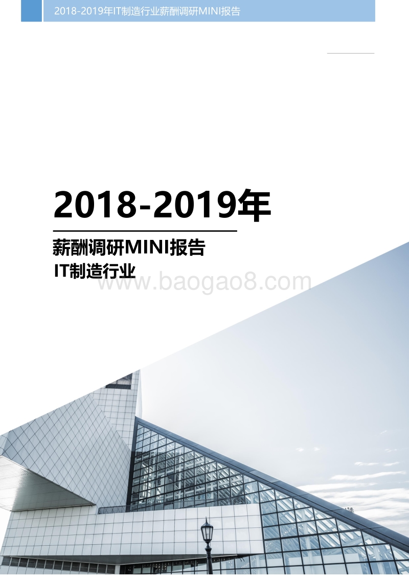2018-2019年IT制造行业薪酬调研MINI报告.pdf_第1页