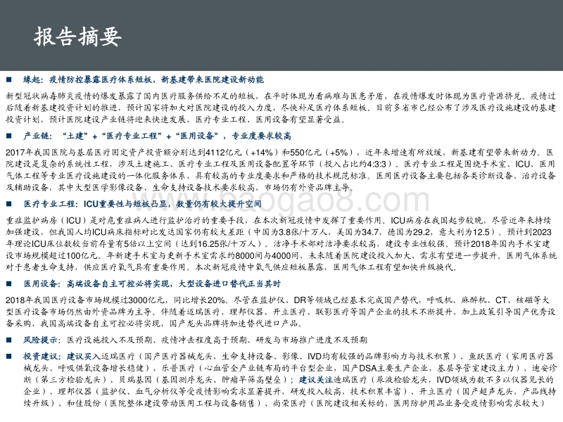 医疗大数据系列报告（2）：医院建设产业链专题：补短板，机遇广.pdf_第3页