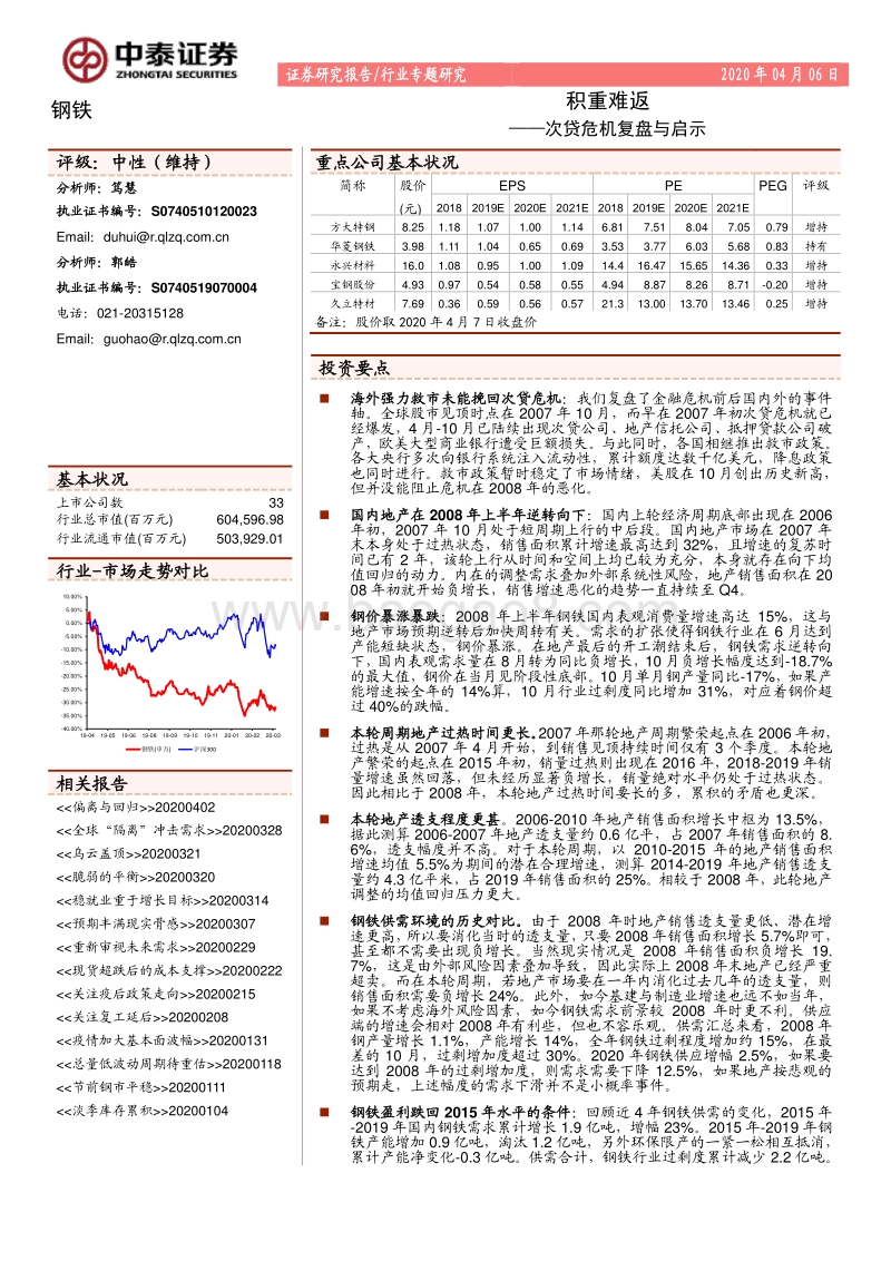 钢铁行业专题研究：积重难返——次贷危机复盘与启示.pdf_第1页