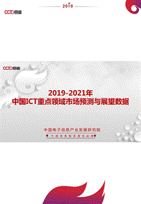2019-2021年中国ICT重点领域市场预测与展望数据.pdf