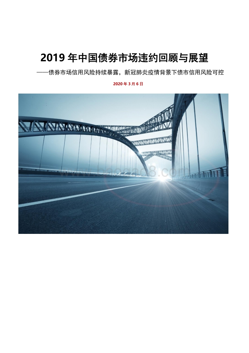 2019年中国债券市场违约回顾与展望.pdf_第1页