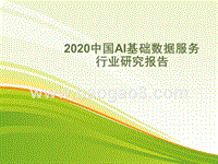 2020中国AI基础数据服务行业研究报告.pptx