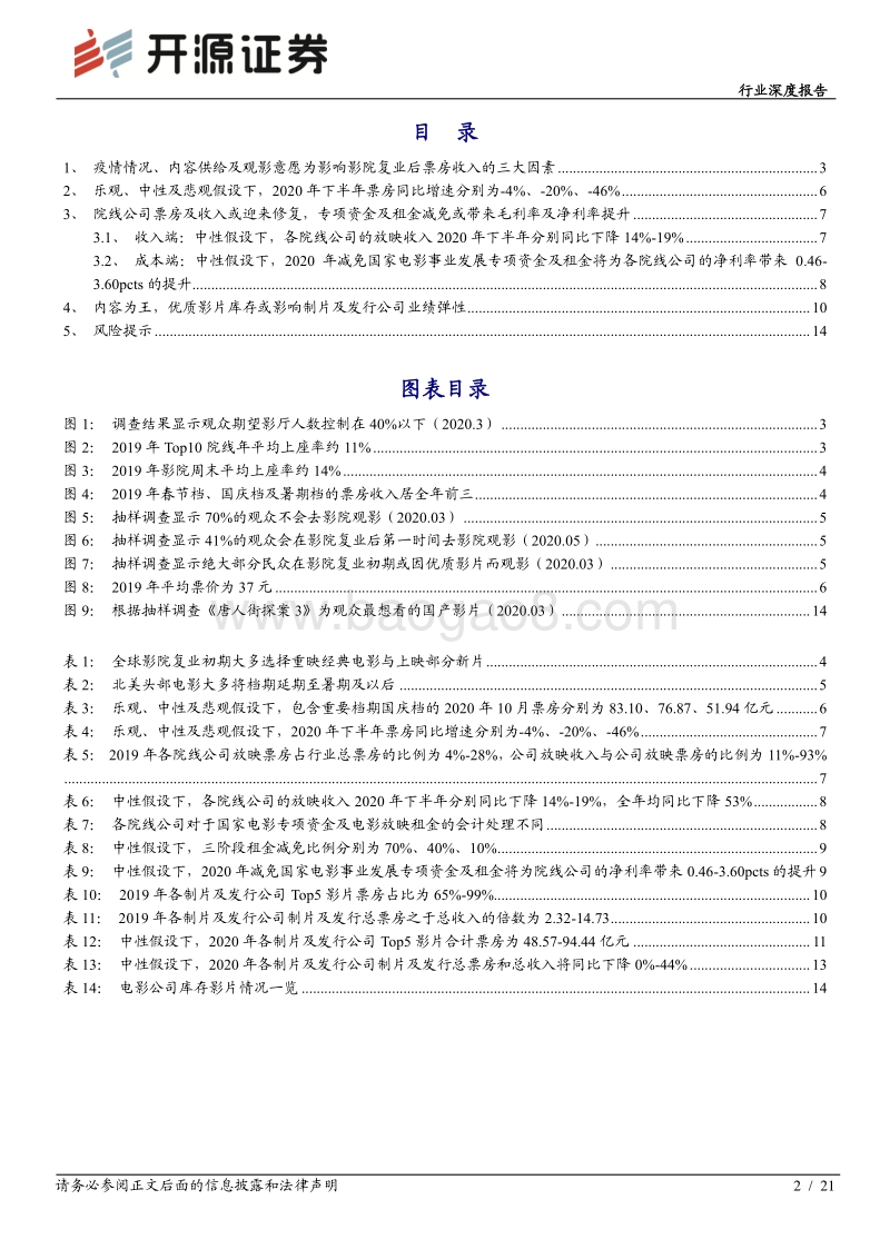 影院复业、政策支持或驱动电影板块业绩修复.pdf_第2页