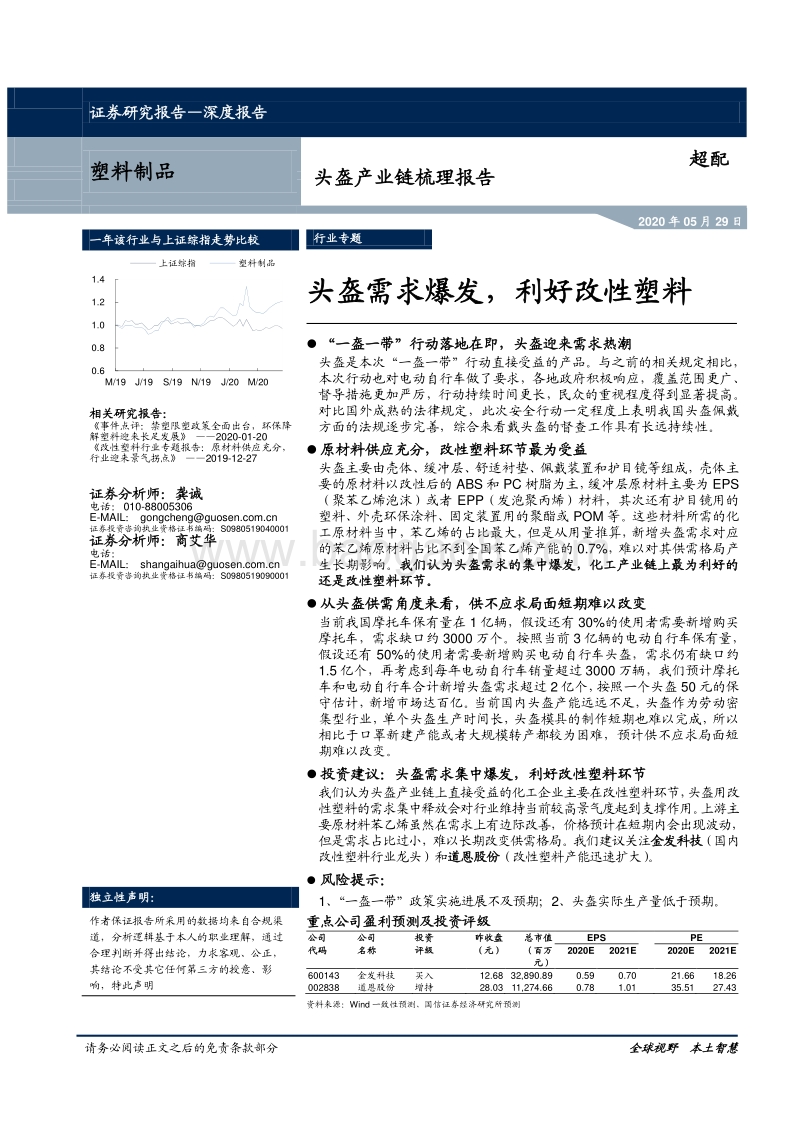头盔产业链梳理报告：头盔需求爆发，利好改性塑料.pdf_第1页