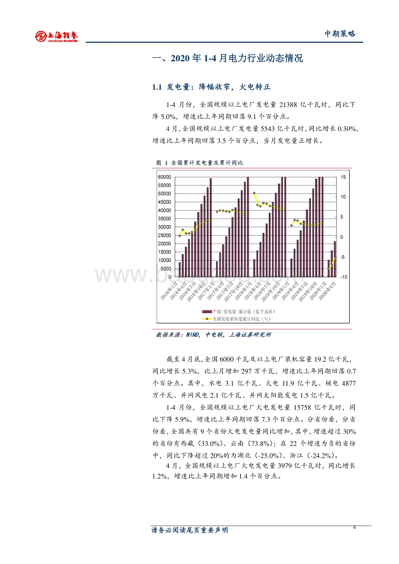 2020年中期电力行业投资策略：用电需求逐步恢复，煤价下行利好火电.pdf_第4页