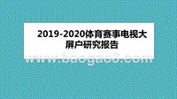 2019-2020体育赛事电视大屏户研究报告.pptx