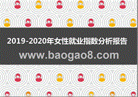 2019-2020年女性就业指数分析报告.pptx