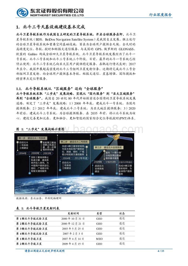 国防军工行业深度报告：北斗三号全面运营在即，开启全球服务新纪元.pdf_第4页