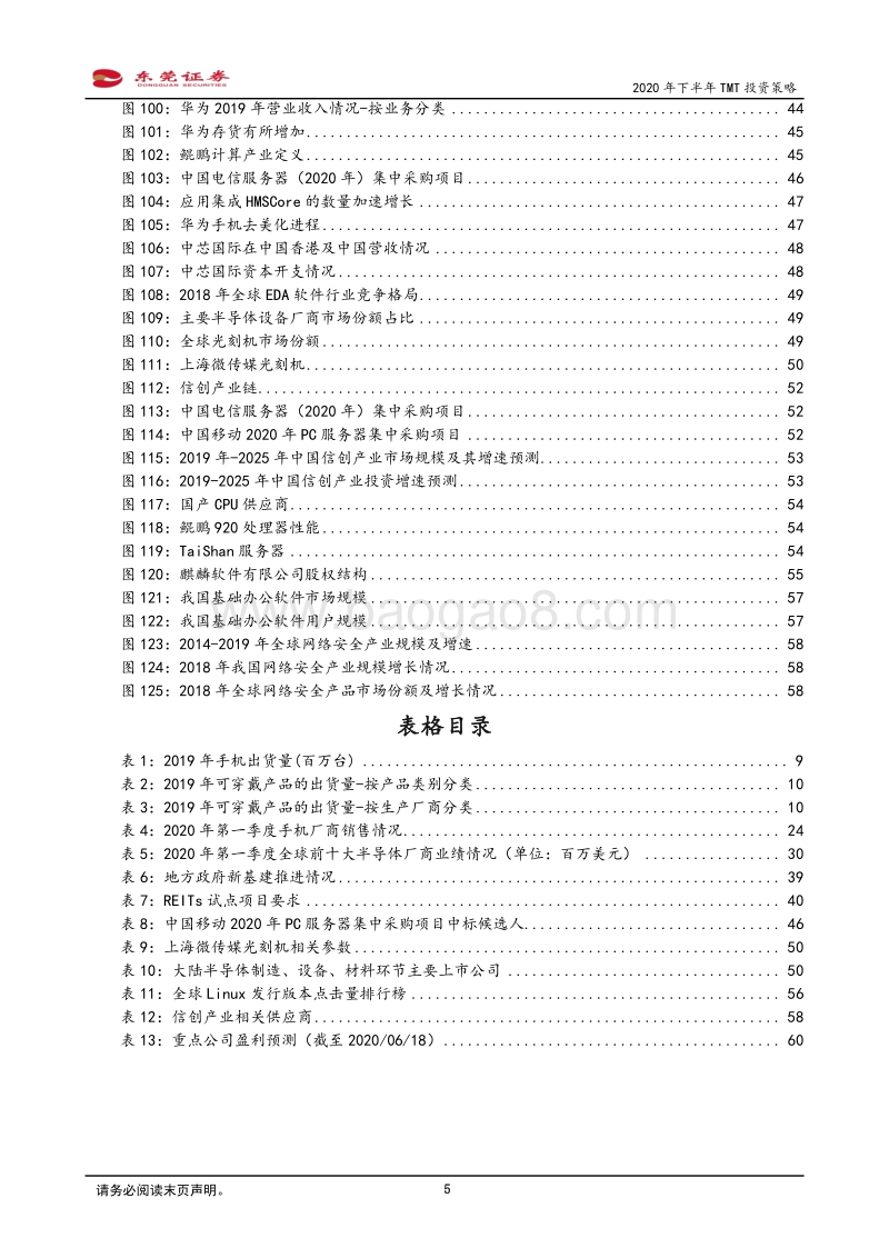 2020年下半年TMT投资策略：2020年先抑后扬，科技浪潮倾听产业最强音.pdf_第5页