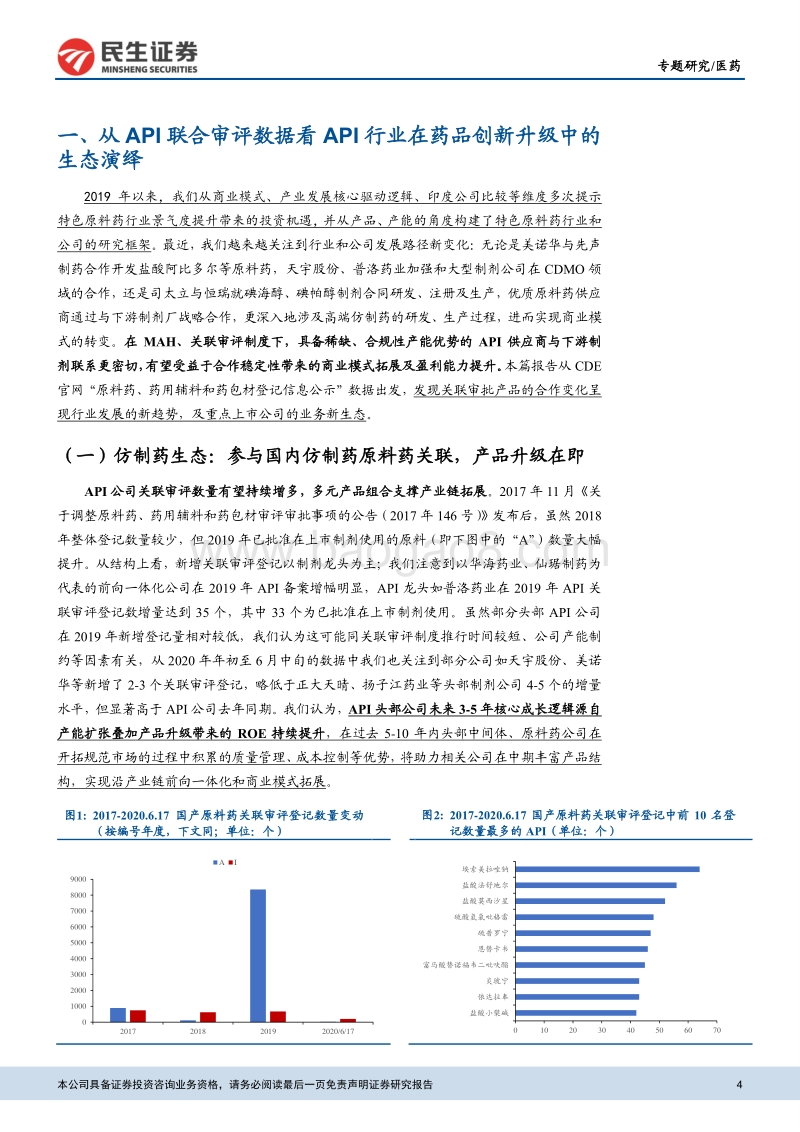 特色原料药行业系列研究：从关联审评数据，看API行业生态演绎.pdf_第4页