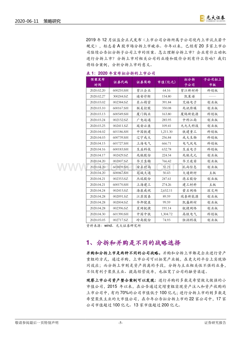 分拆上市的动机、路径及影响：分拆上市能否创造价值？.pdf_第5页