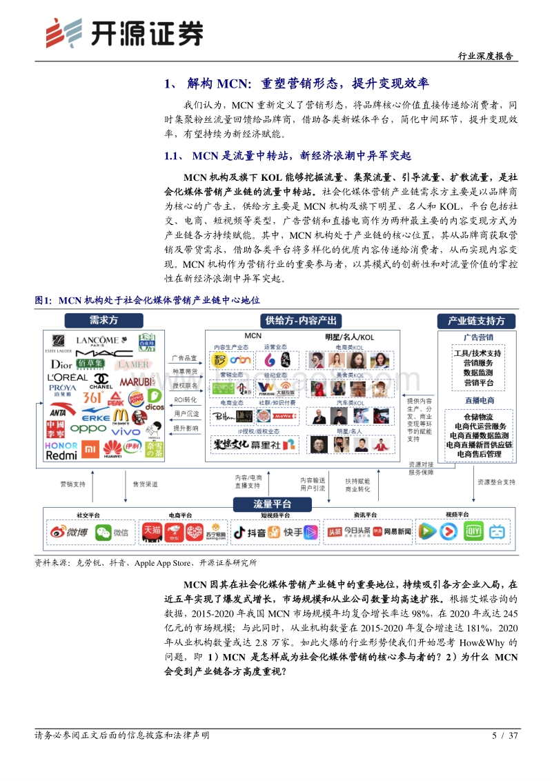 直播电商系列报告之MCN：集聚新流量，提振新经济，“MCN+X”未来可期.pdf_第5页