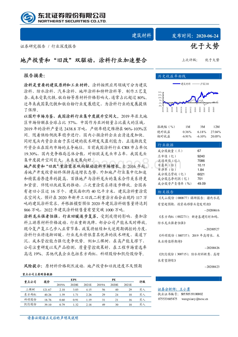 建筑材料行业深度报告：地产投资和“旧改”双驱动，涂料行业加速整合.pdf_第1页