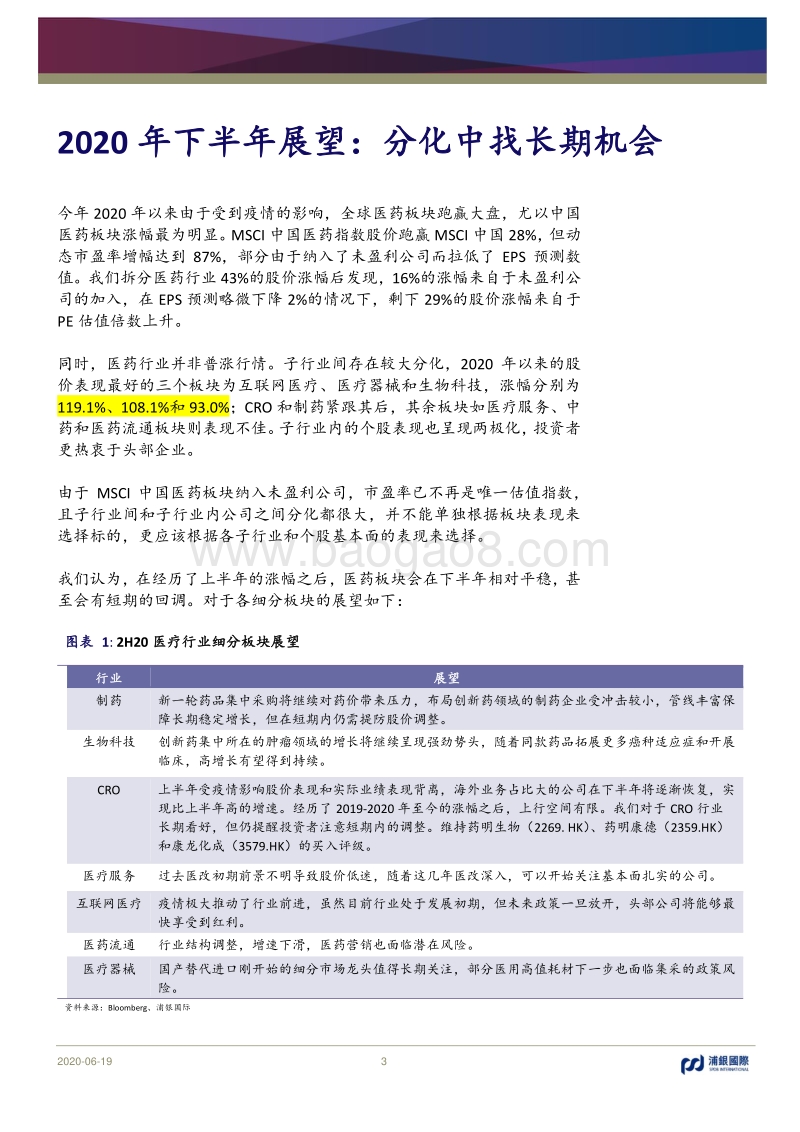 2H20医疗行业展望：分化中找长期机会.pdf_第3页