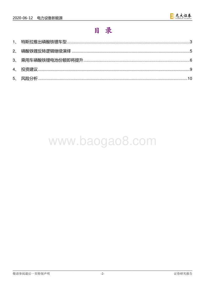 磷酸铁锂跟踪报告之一：Model3铁锂版本亮相，反转逻辑继续演绎.pdf_第2页
