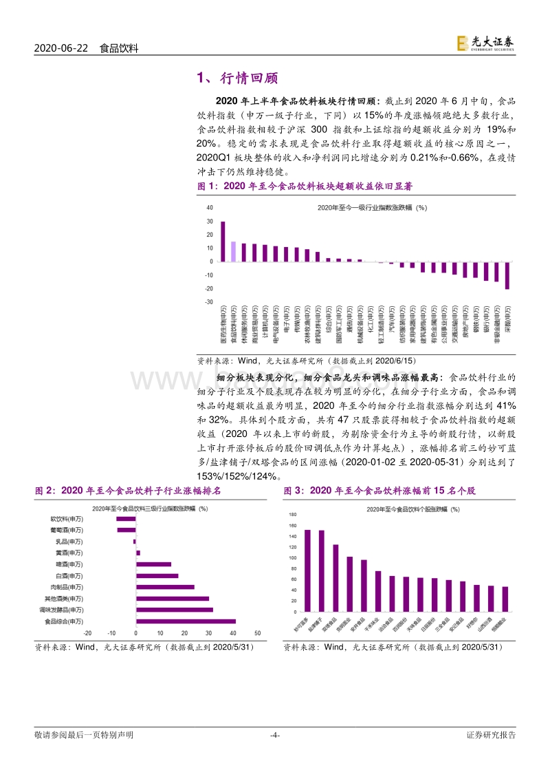 食品饮料行业2020年下半年投资策略：疫情催分化、重估确定性.pdf_第4页
