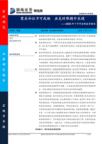 2020年下半年宏观经济报告：需求补位不可或缺共克时艰稳中求进.pdf