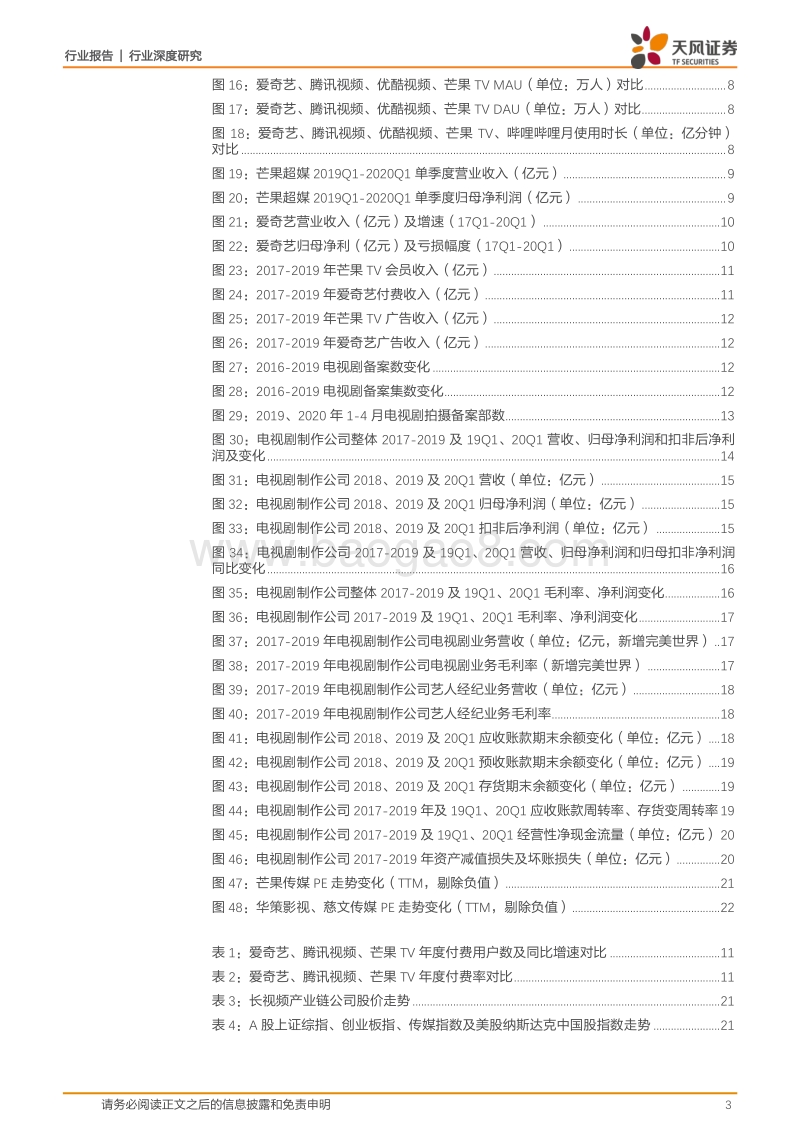 长视频行业19年&20Q1总结：芒果代表平台景气度向上，制作公司逐步走出寒冬.pdf_第3页