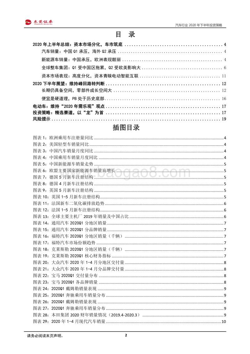 汽车行业2020年下半年投资策略：继续关注电动智能互联，重视传统车修复机会.pdf_第2页
