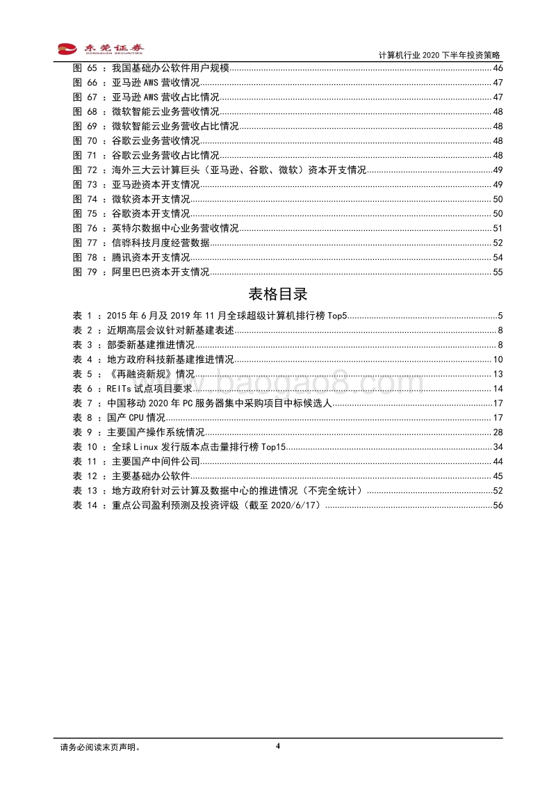 计算机行业2020下半年投资策略：科技新周期加速上行，重点关注信创、云计算景气细分领域.pdf_第4页