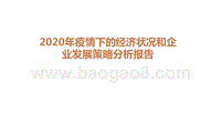 2020年疫情下的经济状况和企业发展策略分析报告.pptx