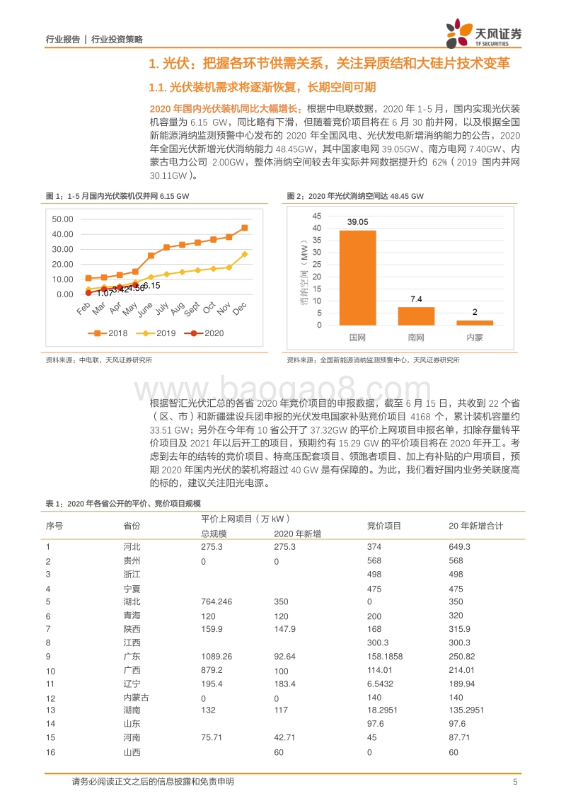 电气设备行业投资策略：把握光伏供需关系和技术变革，风电抢装看好上游零部件龙头.pdf_第5页