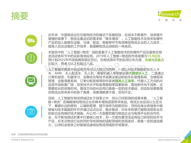 2020年中国人工智能+物流发展研究报告.pdf_第2页