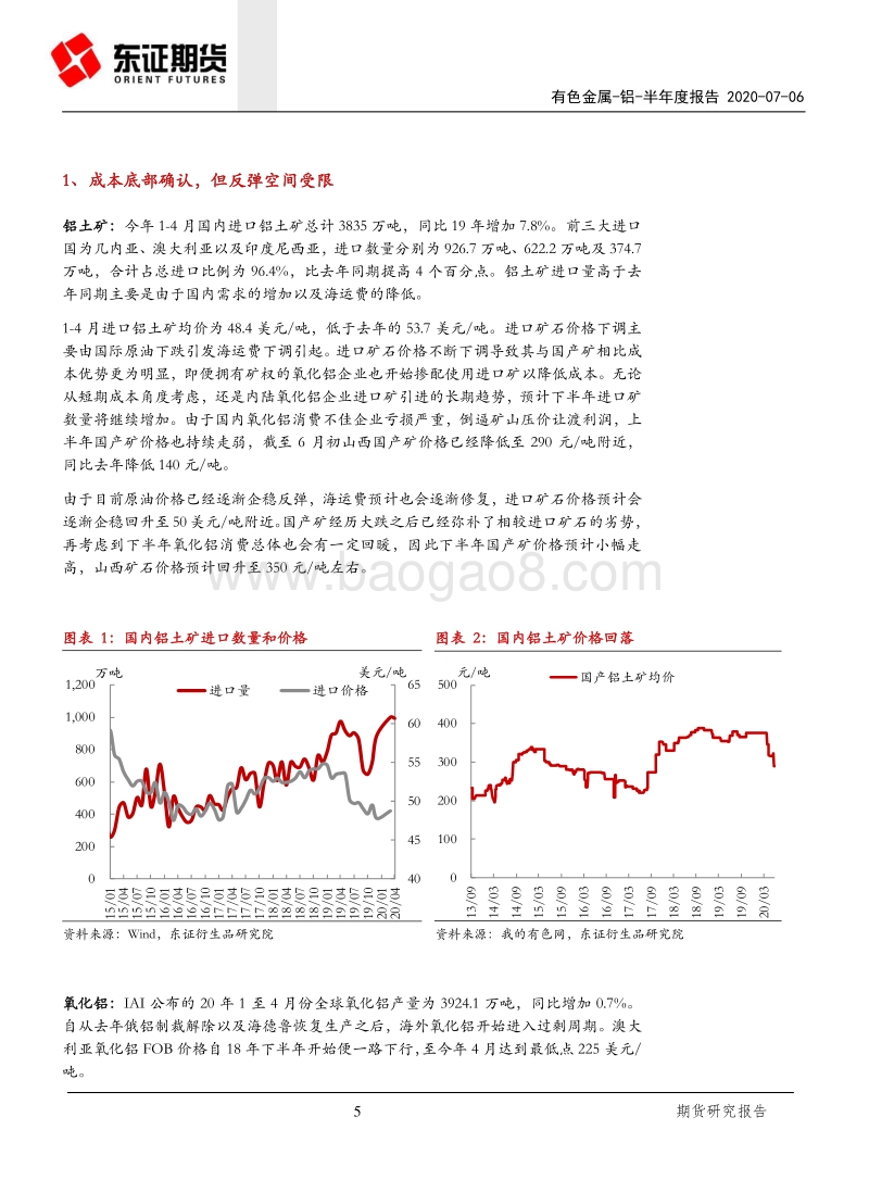 铝半年度报告：供应释放加速，高利润难以持久.pdf_第5页
