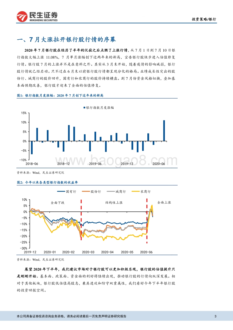 2020年下半年银行业策略报告：基本面改善政策向好，重视银行股行情.pdf_第3页