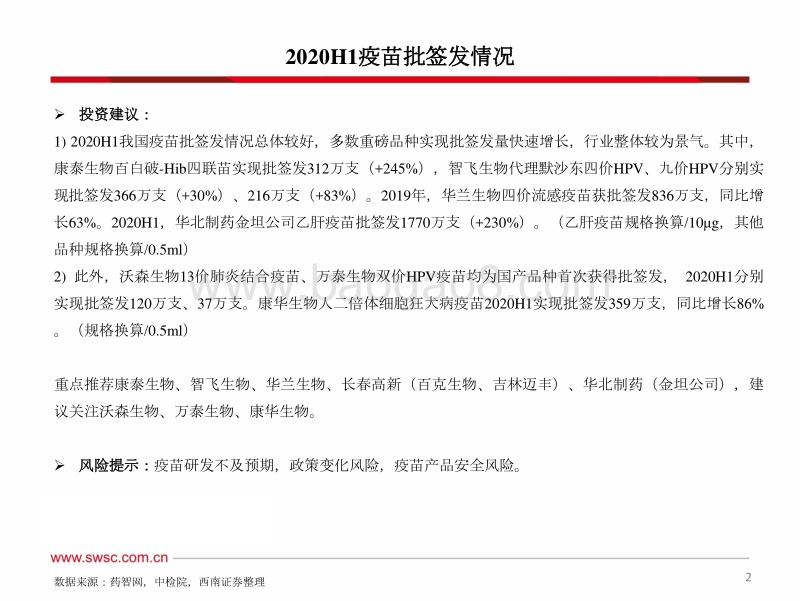 2020H1疫苗批签发：多数重磅品种延续快速增长.pdf_第3页