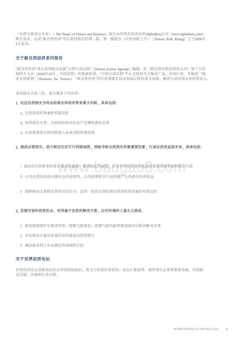 新自然经济系列报告II：自然与商业之未来.pdf_第3页