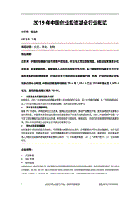 2019年中国创业投资基金行业概览.pdf