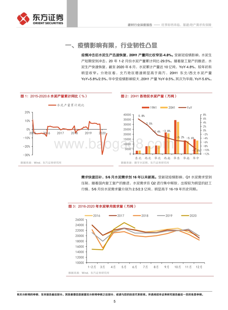水泥行业深度报告：旺季即将来临，基建、地产需求有保障.pdf_第5页