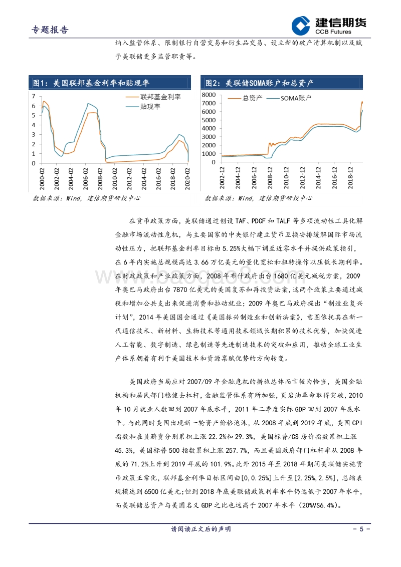 新冠疫情与金融危机对宏观经济冲击的比较分析之二：美中欧经济政策差异性.pdf_第5页