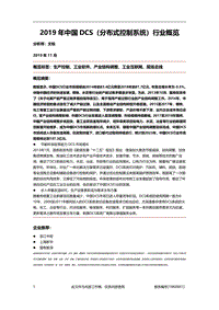 2019年中国DCS（分布式控制系统）行业概览.pdf