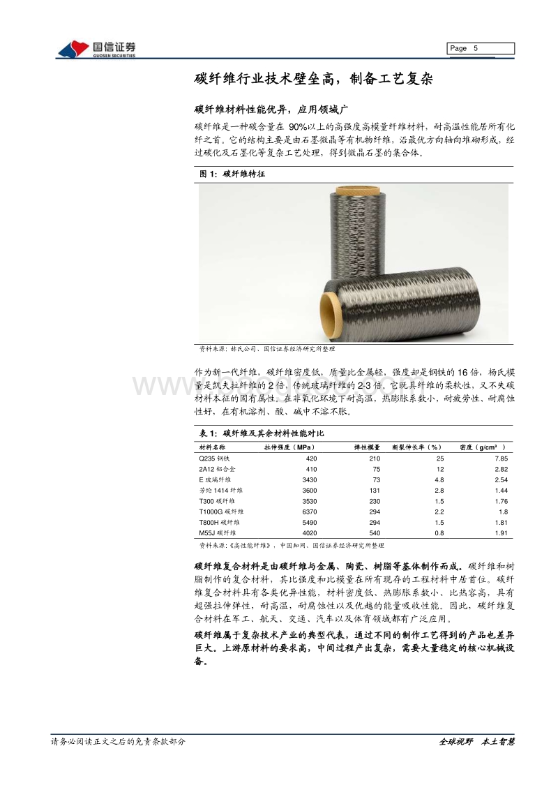 新材料专题系列报告（二）：碳纤维：轻量化应用前景广阔的特种纤维.pdf_第5页