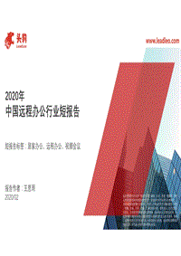 2020年中国远程办公行业短报告.pdf