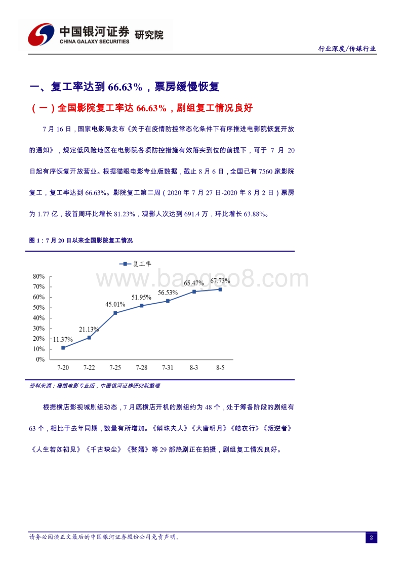 影视行业专题报告：院线有序复工，关注电影行业投资机会.pdf_第3页