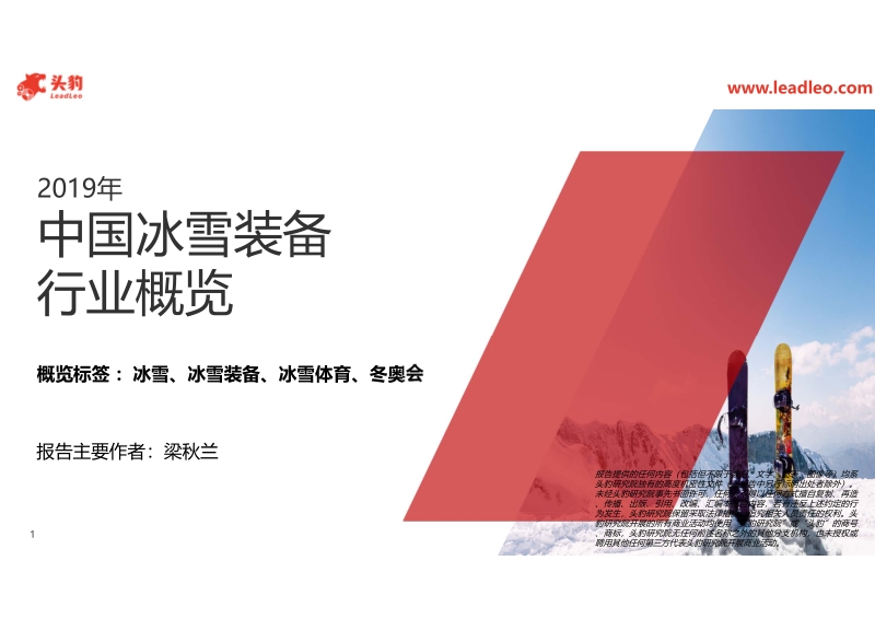 2019年中国冰雪装备行业概览.pdf_第1页